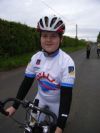 Stefan Wills gets ready to start time trial at Schools Championships